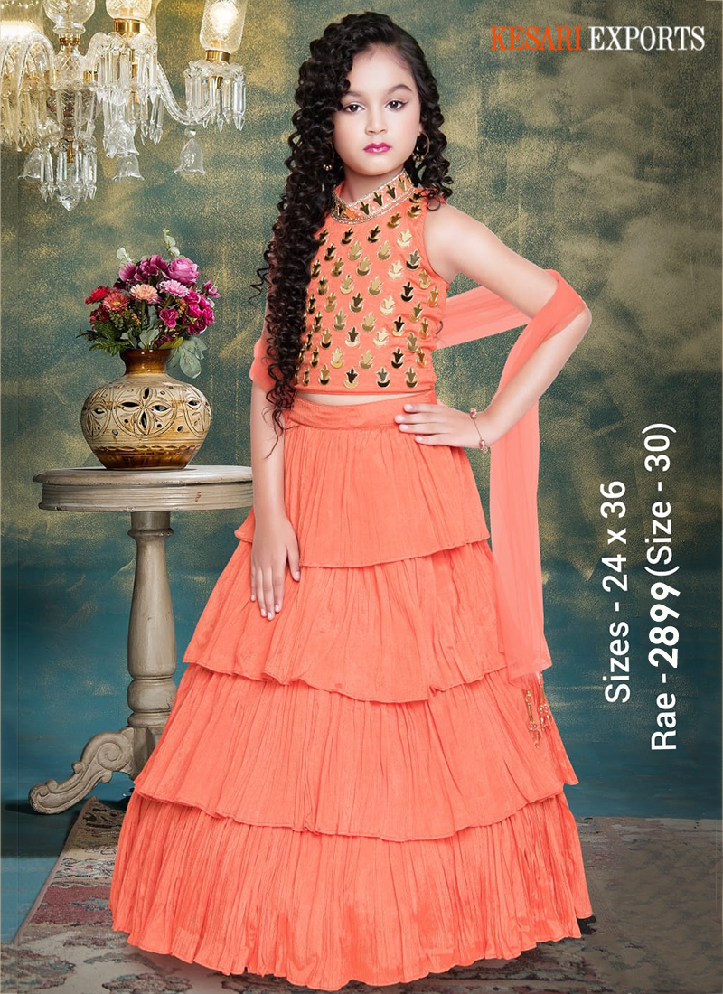 Buy SAKA DESIGNS Kids Girls Ready To Wear Lehenga & Blouse With Dupatta - Lehenga  Choli for Girls 21552274 | Myntra