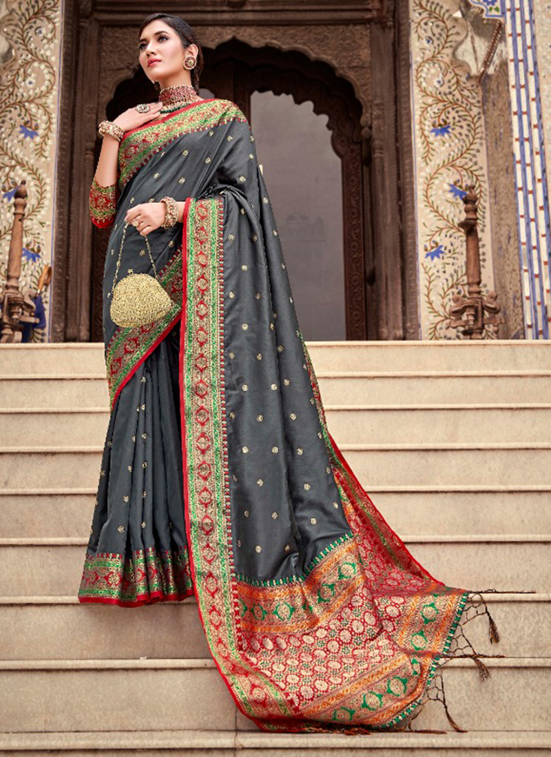 Beautiful Women Floral design Saree – mahezon