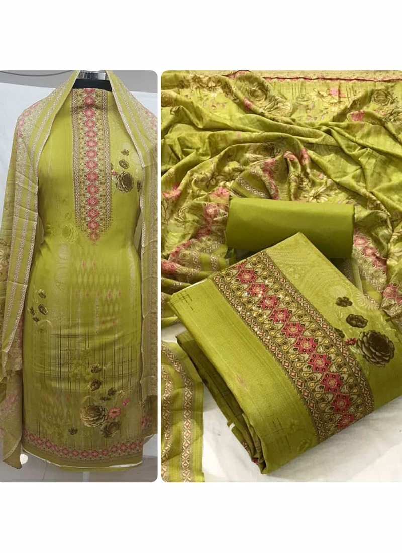 Hand Diamond Work Heavy Cotton Dress 