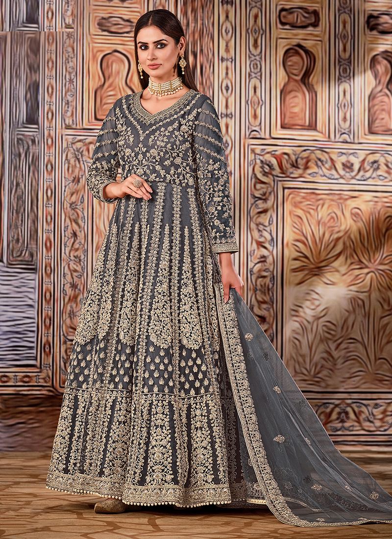 Latest Party Wear Long Gown For Girls With Malai Silk Fabric