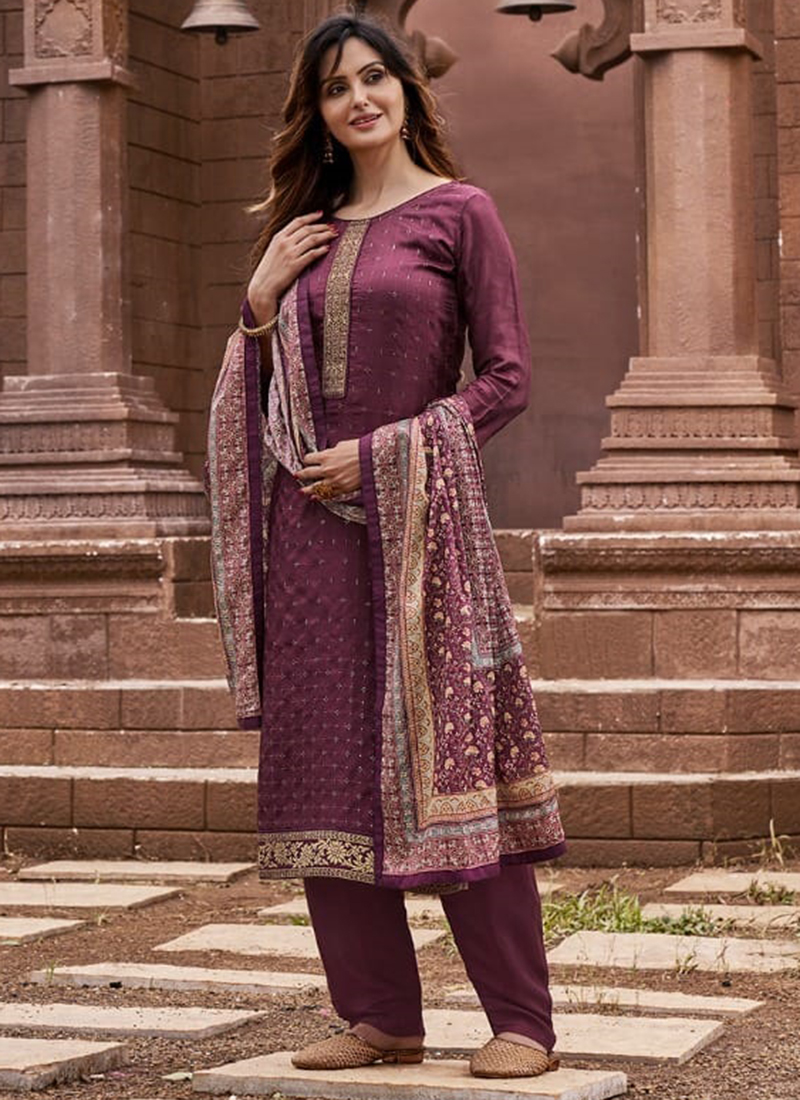 raw silk salwar suits