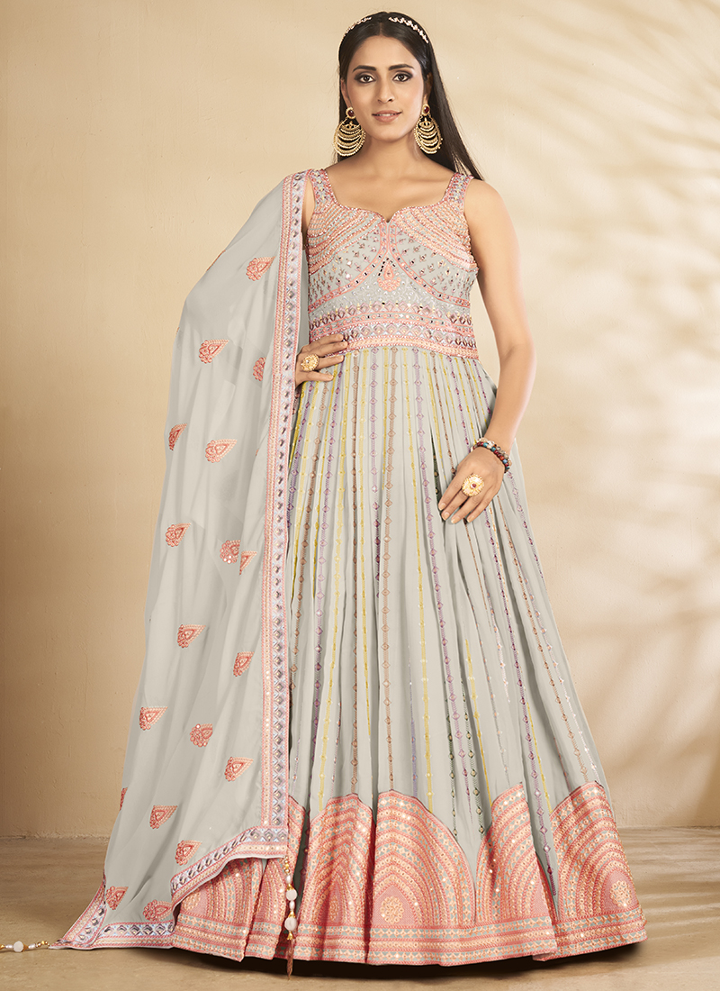 readymade gown with dupatta