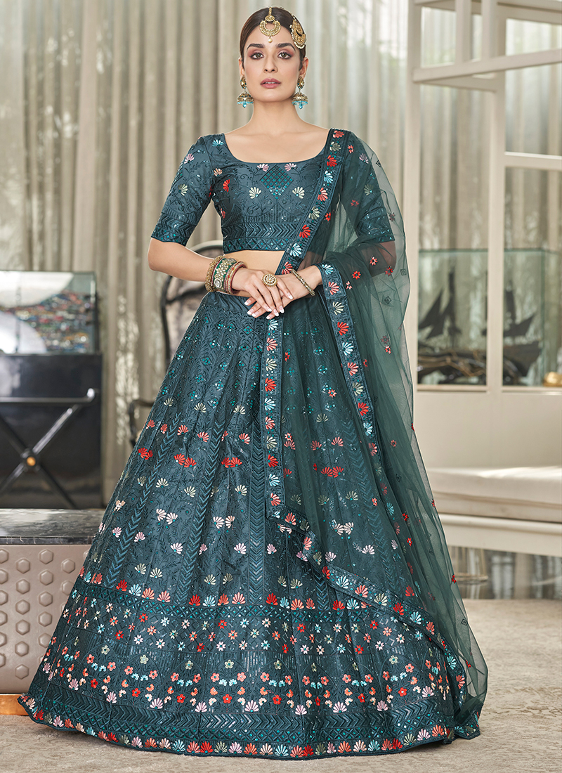 Buy Sequins Work Lehenga Choli Online USA - Salwari