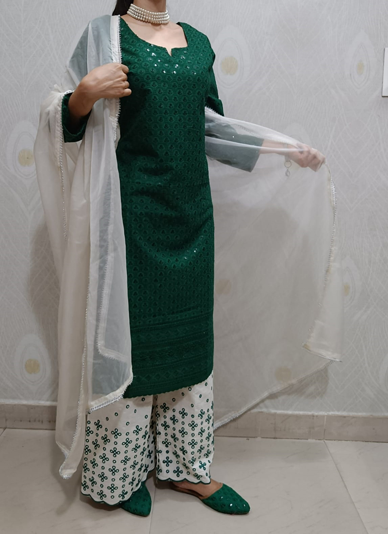 Green white | Indian fashion dresses, Choli dress, Dress indian style
