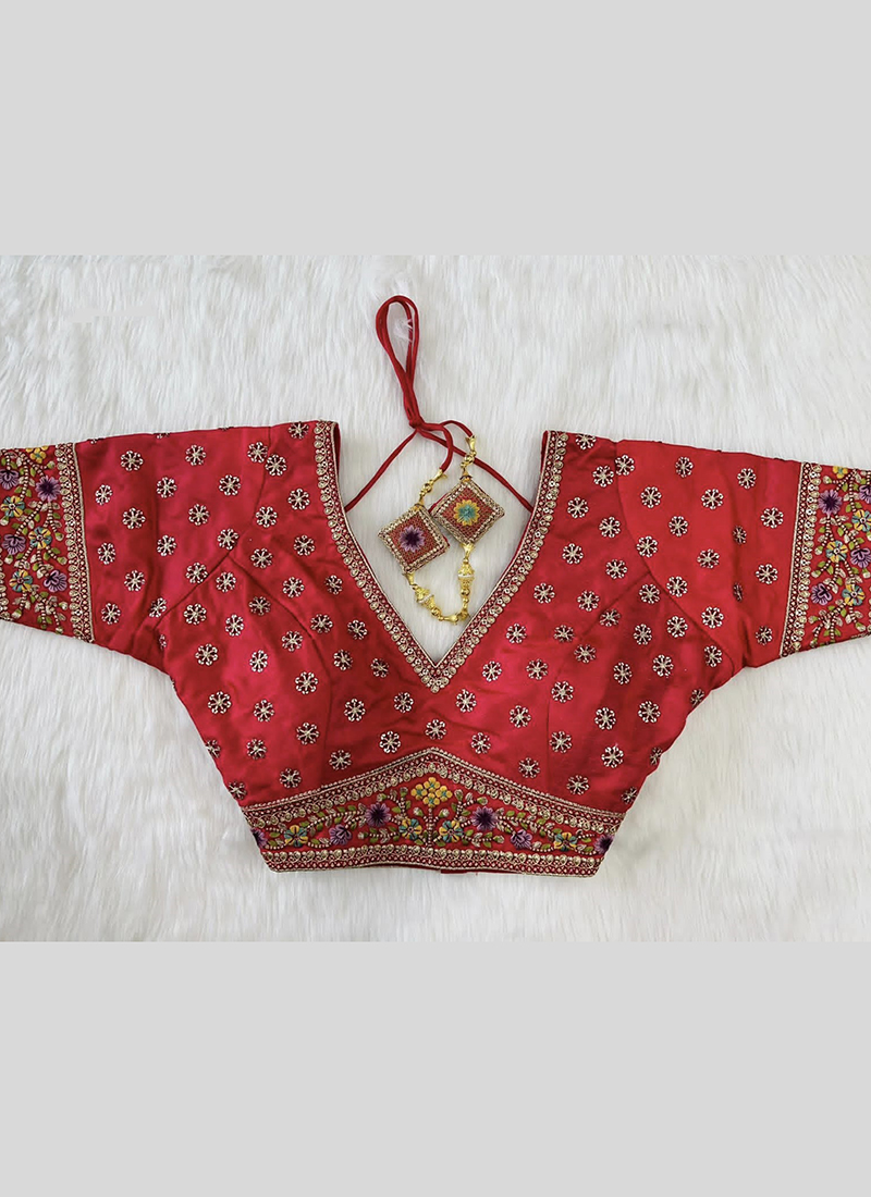 Buy Rani Milan Silk Wedding Wear Embroidery Work Blouse Online ...