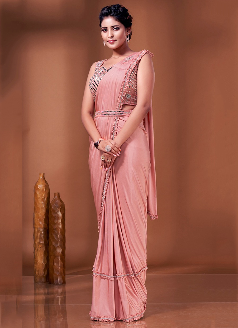 Buy Gajri Imported Party Wear Hand Work Ready To Wear Saree Online From  Wholesale Salwar.