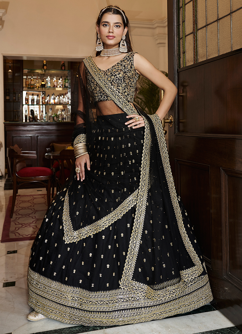 Buy Black Lehenga Choli for Women Designer Indian Wedding Lehenga Choli  Party Wear Lengha Choli Embroidery Mirror Work Bridesmaid Lehenga Choli  Online in India - Etsy