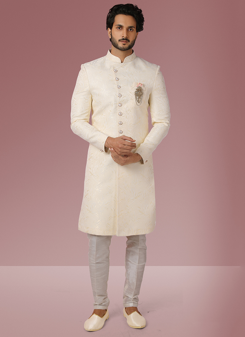 Wine Indo western Premium Silk Brocade  Chudidaar