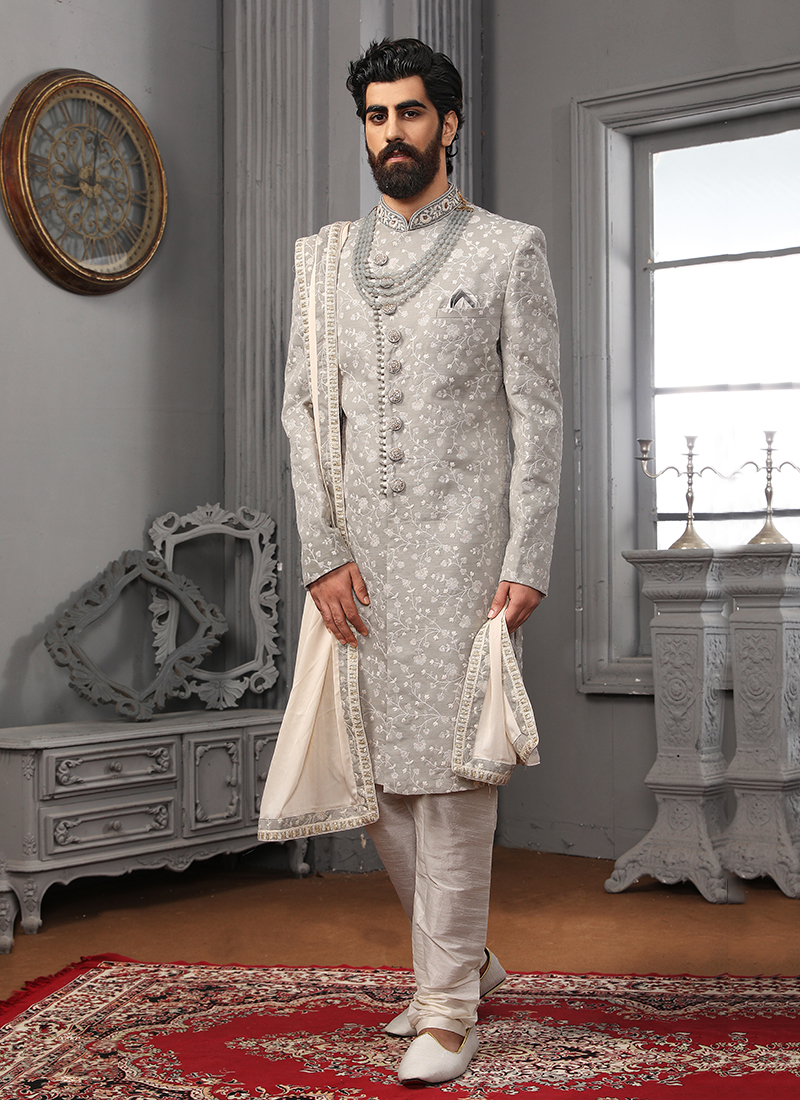 Wedding Wear Readymade Lucknowi Chudidar Sherwanis Collection Catalog