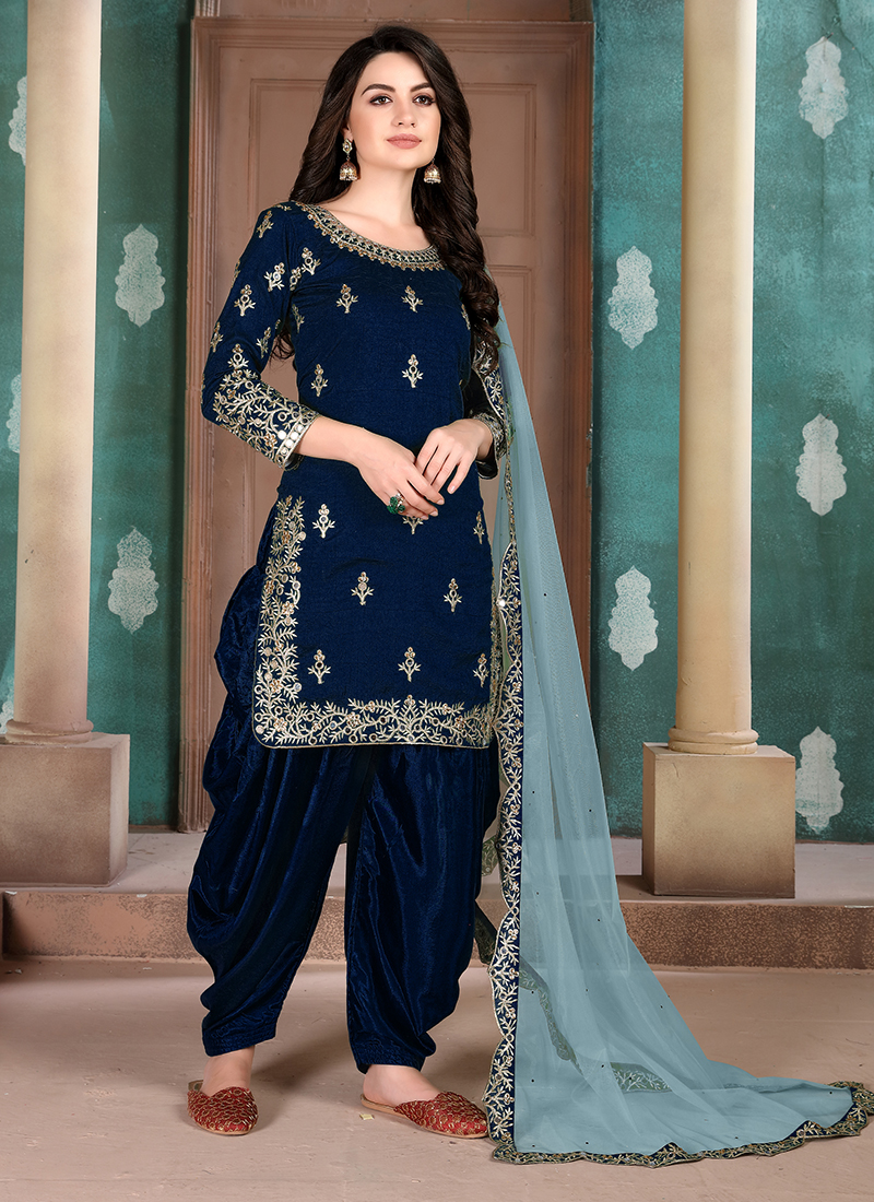 Light Brown Crepe Dress w/ Patiyala Pants & Chiffon Duppata #33981 | Buy  Salwar Kameez & Anarkali Suits Online