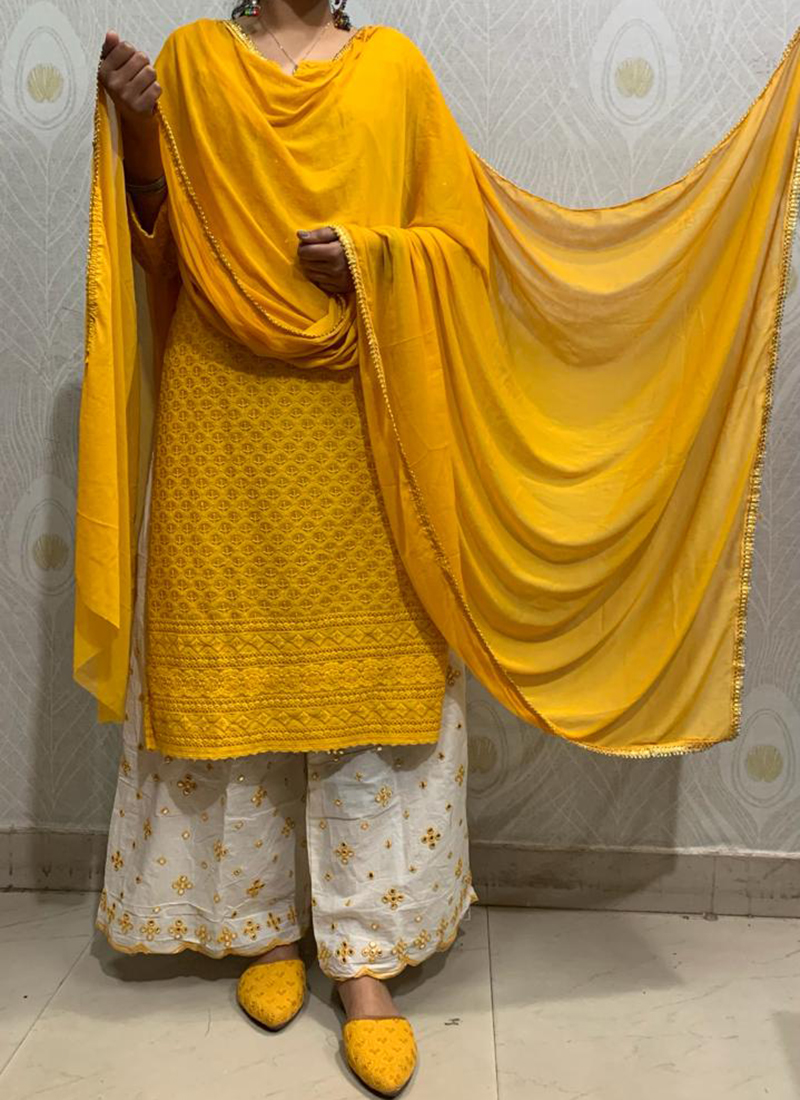 Yellow Golden Shawl For Kurtis Buy Yellow Pure Cambric Cotton