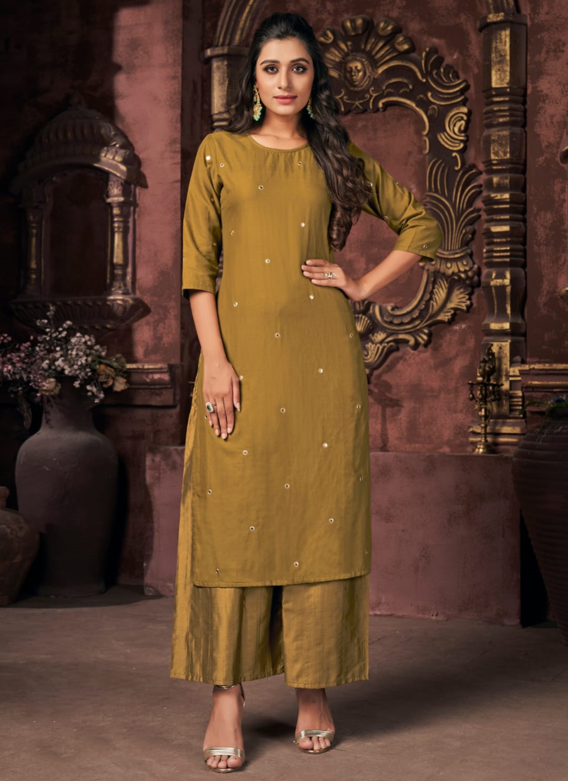 mehndi colour kurti