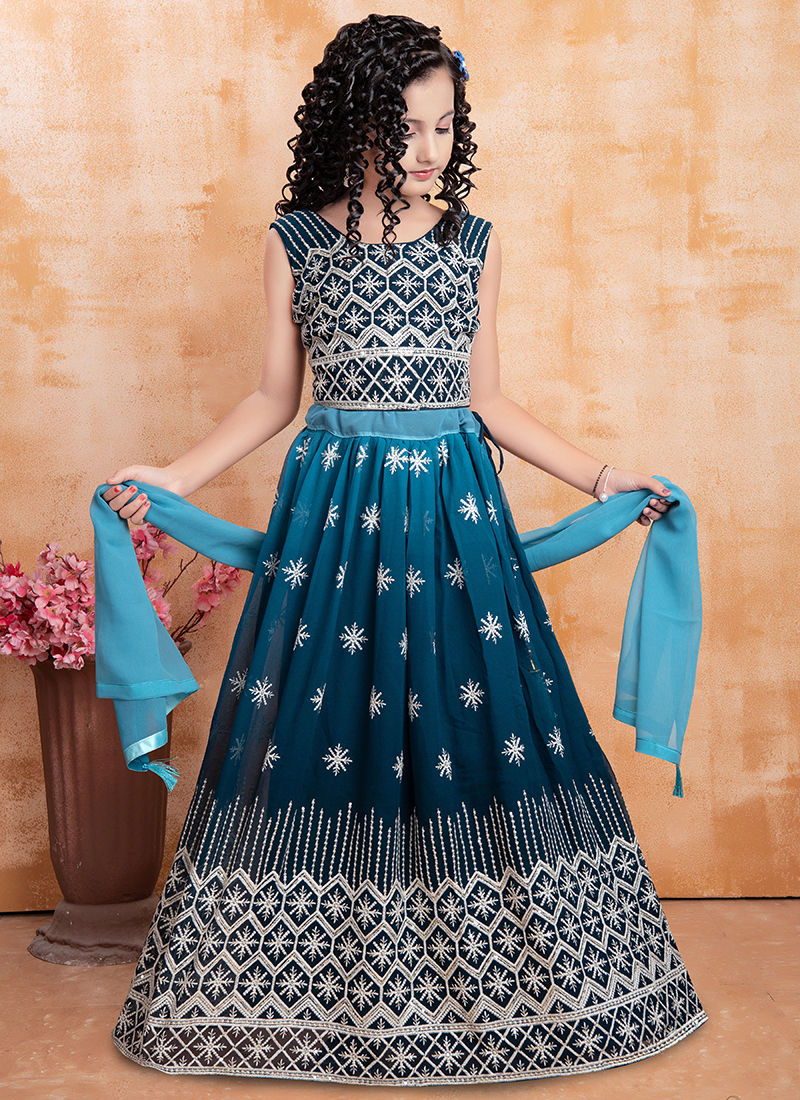 14133 soft Narayanpet silk kids lehenga choli paired - Reewaz International  | Wholesaler & Exporter of indian ethnic wear catalogs.
