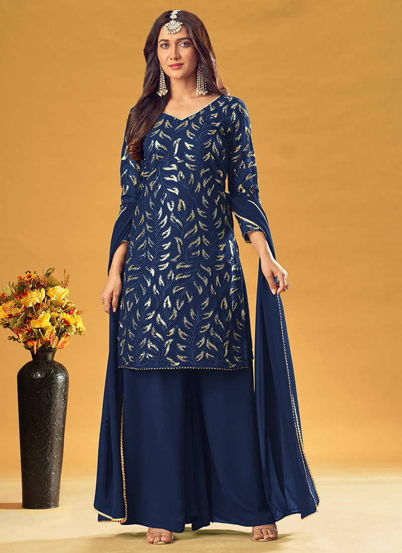 Buy online Women Grey Unstitched Palazzo Suits from Suits & Dress material  for Women by Stylee Lifestyle for ₹2519 at 70% off | 2024 Limeroad.com