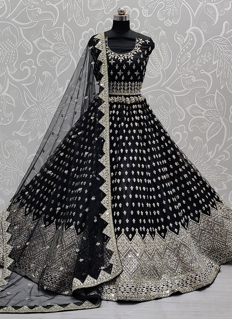 284 Heavy Net Zari Thread Work Bridal Lehenga Cholis Collection Catalog