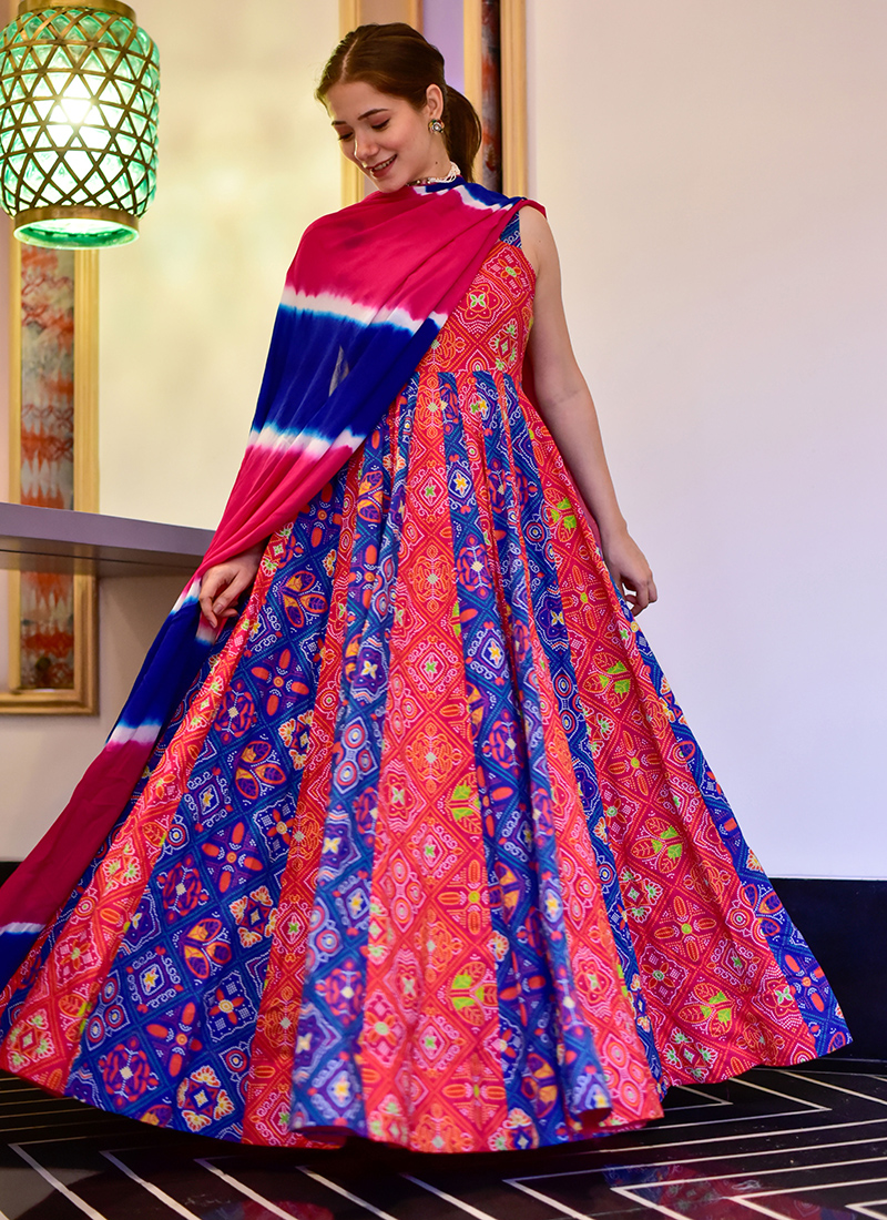 Apka Apna Fashion Women Ladies Chiffon Party Gown at Rs 1750 in Surat