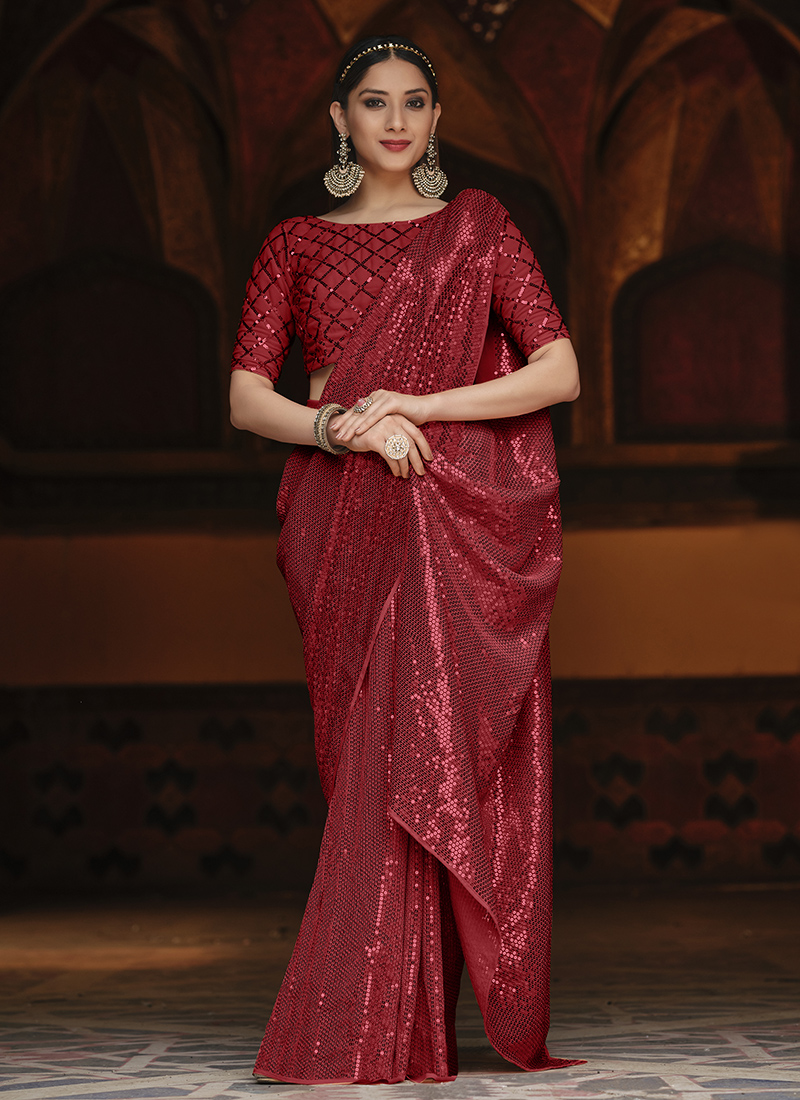 Sequin Worked Party Wear Sarees by Prashanti | Rs. 1560 onwards | 7 May 22  | party, sari, birthday, friendship, sequin | Shop the sarees online @  https://www.prashantisarees.com/collections/sequin-work-sarees If you're  looking for