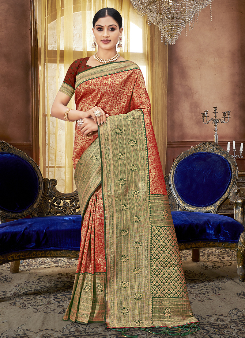 Party wear silk hot sale saree online