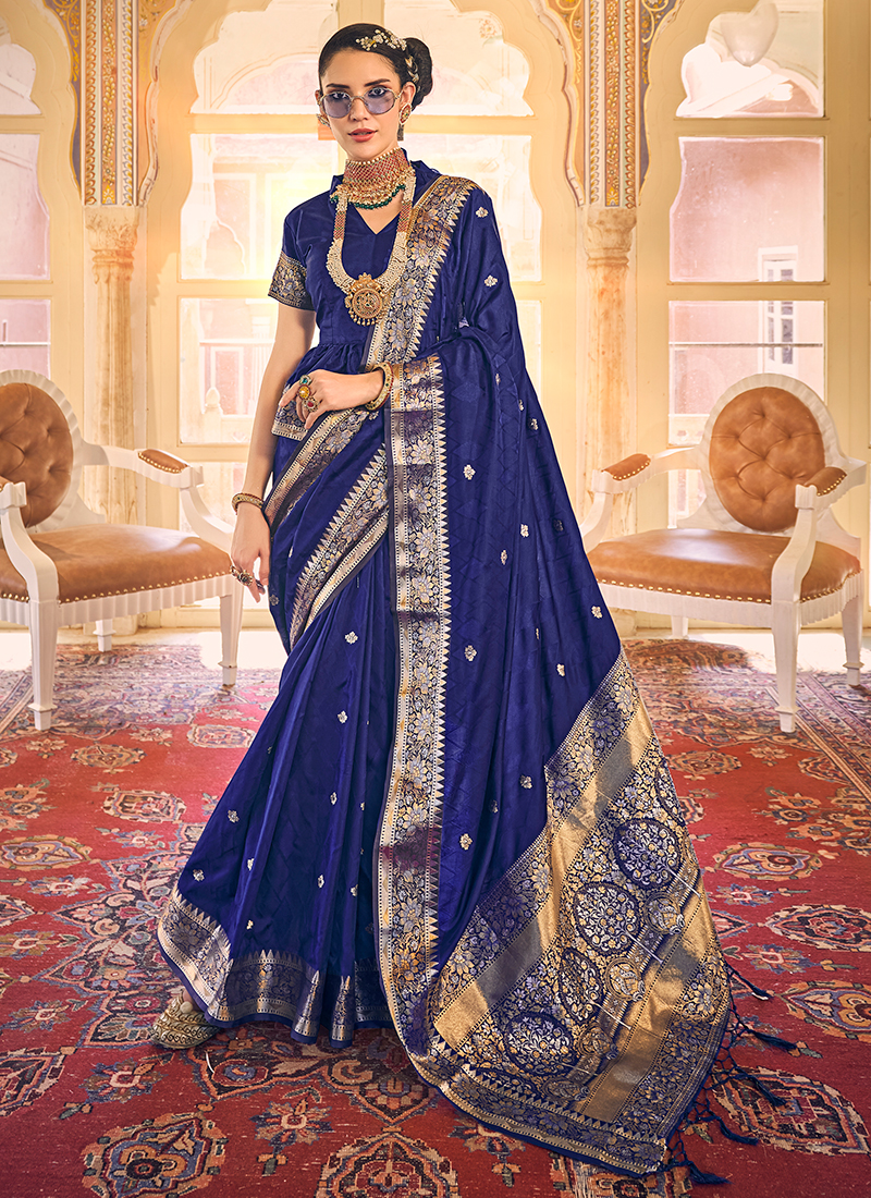 Sprout Green Pure Satin Zari Weaving Wedding Festive Saree