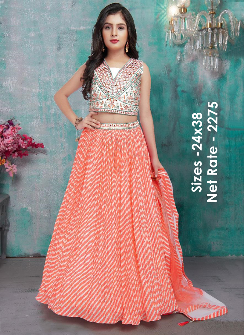 Buy Lehenga Choli At Wholesale Price at Rs.1450/Piece in shivpuri offer by  Om Saree And Girls Wear