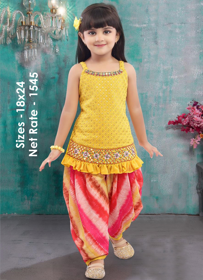 Buy Red Crepe Printed Kurta And Patiala Pant Set For Girls by Lil Angels  Online at Aza Fashions.