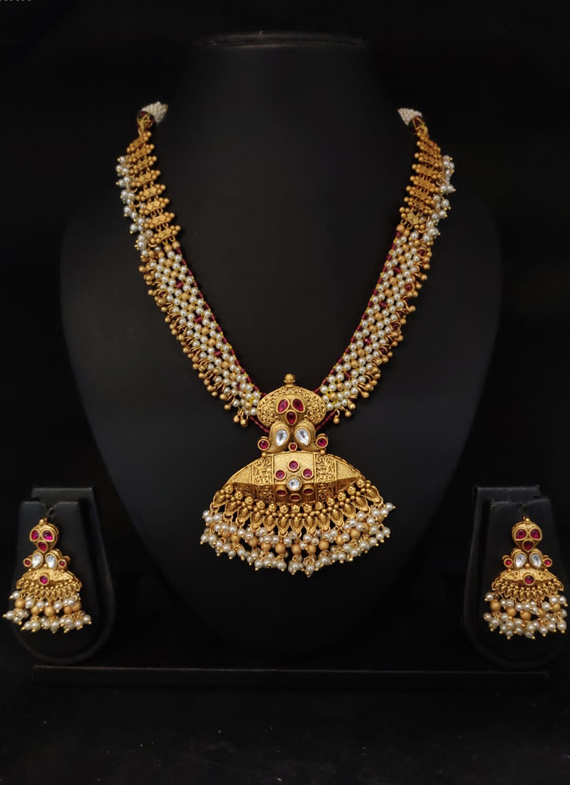 Buy Traditional Gold Plated Parl Kundan Rani Haar Online From ...