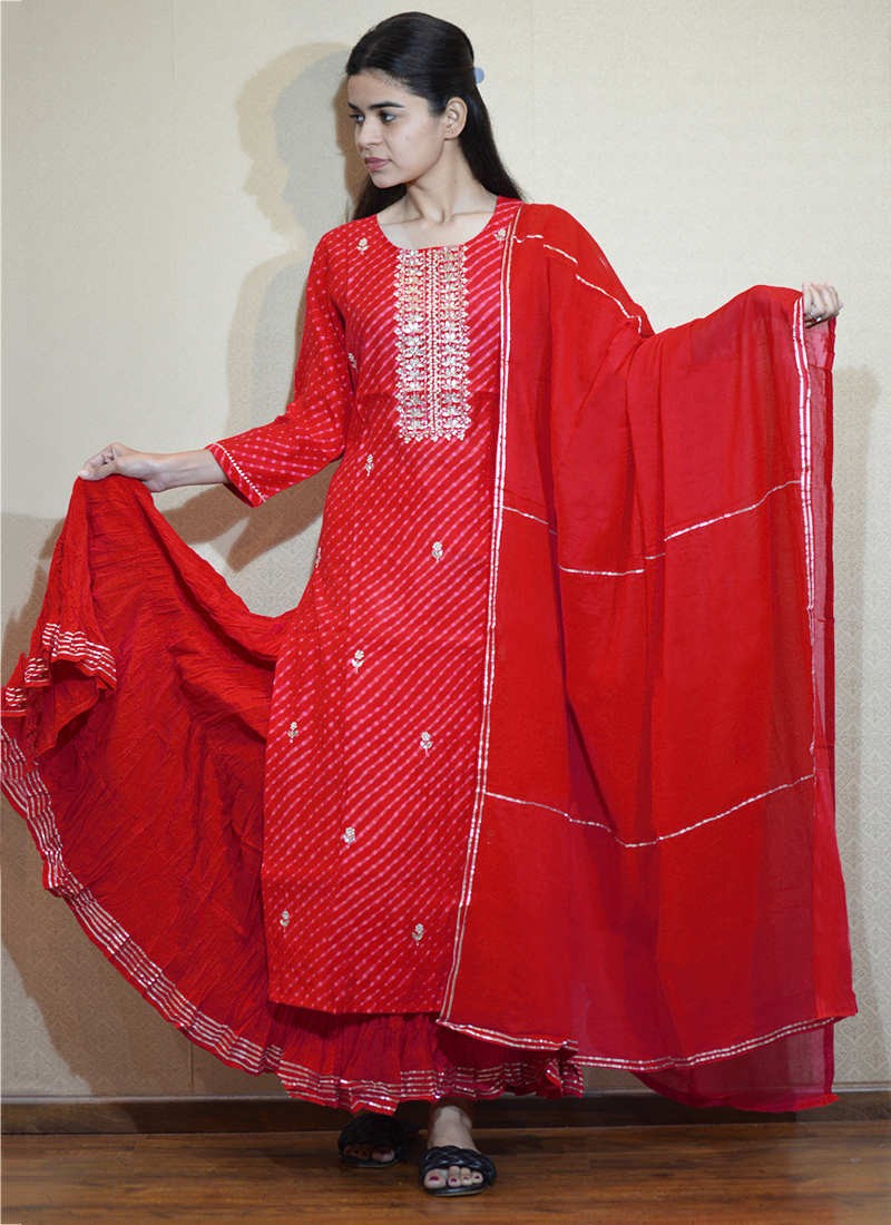 Buy Megha Gota Patti Suit Set Online | Bannhi