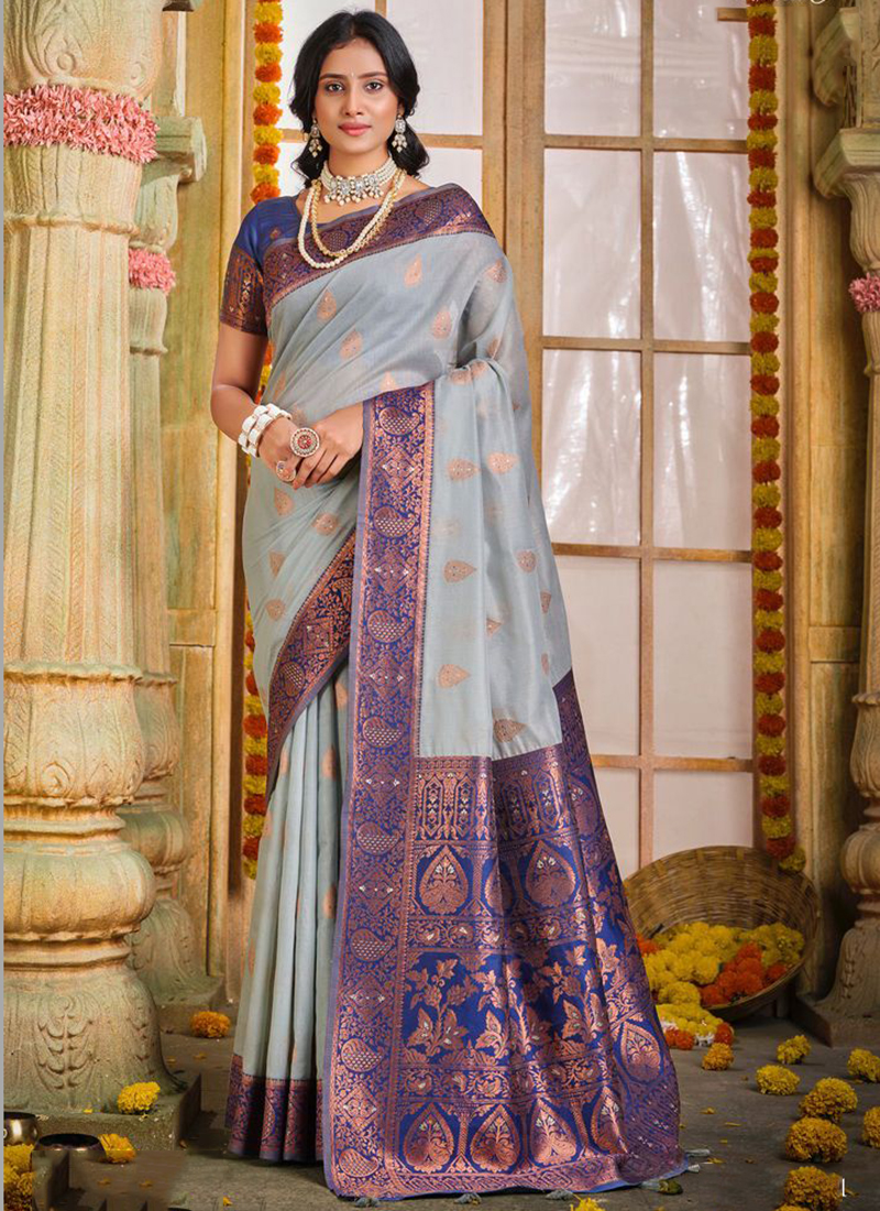 Fancy Party Wear Saree New Design Blouse Heavy Designer