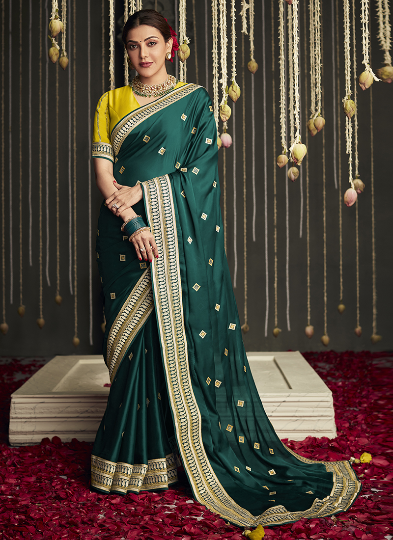 FIRSTCRY Designer Fancy Party Wear Chinon Heavy Resham Embroidery With  Stone Work Saree Collection - The Ethnic World