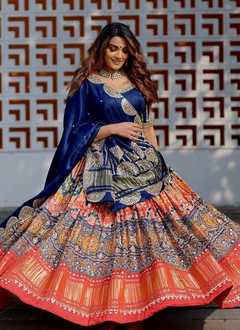 Trendy Sky Blue Color Designer Lehenga Choli For Wedding At Reasonable –  Joshindia