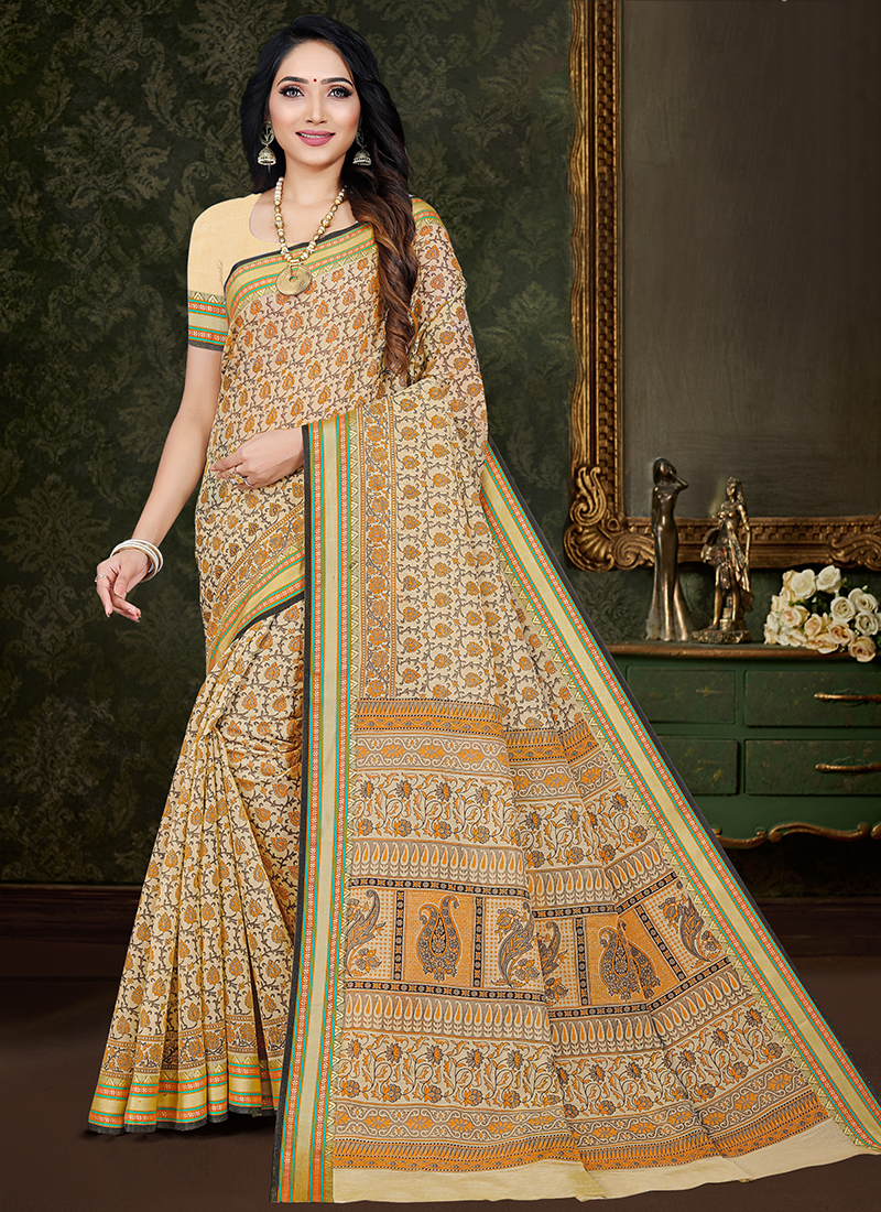 Fancy Cotton Silk Printed Saree