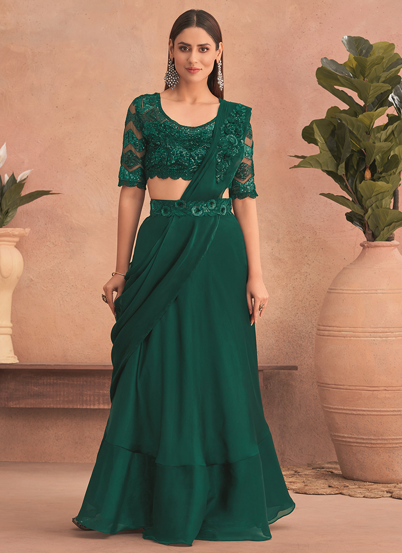 $64 - $129 - Sangeet Lehenga Sarees, Sangeet Lehenga Style Sarees and  Sangeet Lehenga Saris Collection Online Shopping