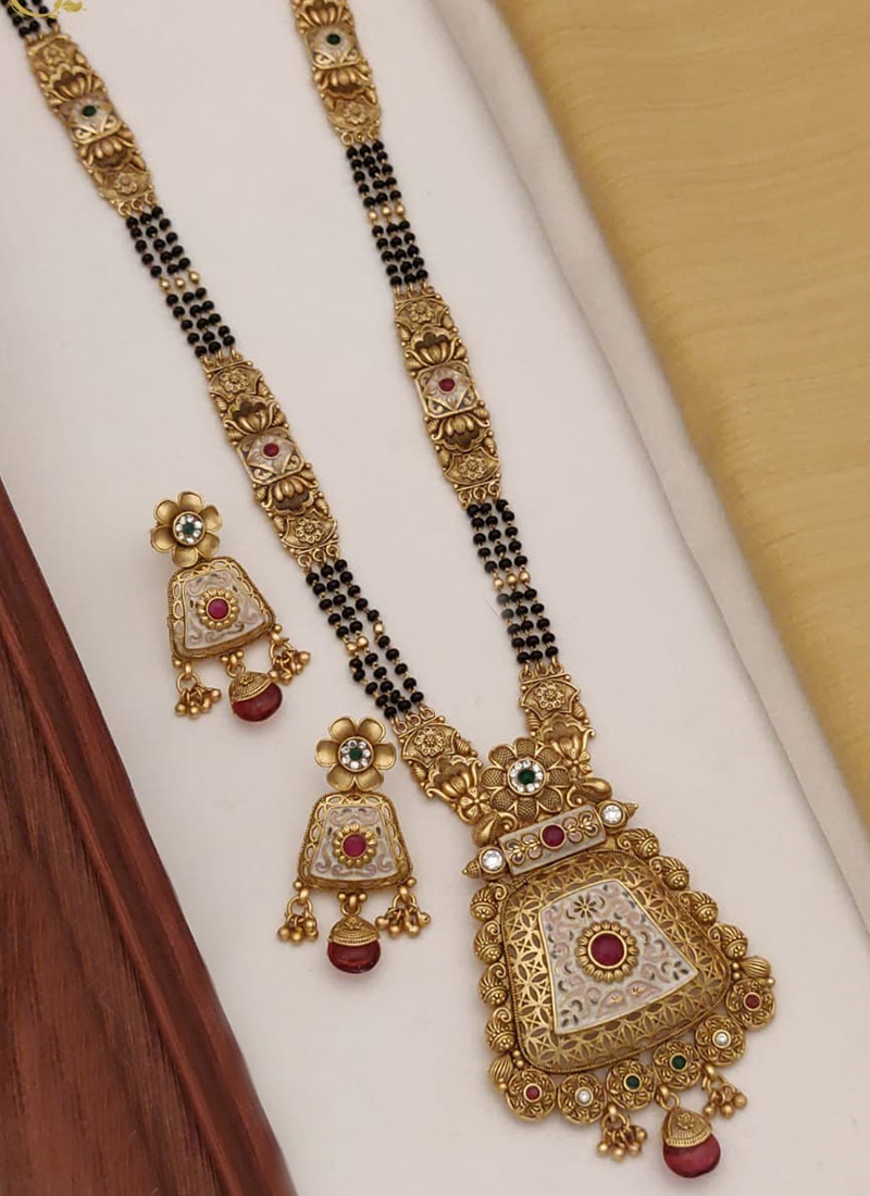 Mangalsutra set with clearance earrings with price