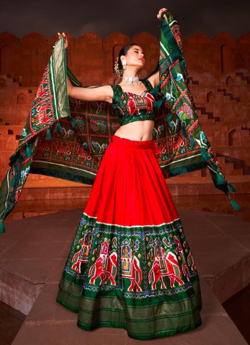 Buy Aawiya Navratri Cotton Silk Lehenga Choli 2023