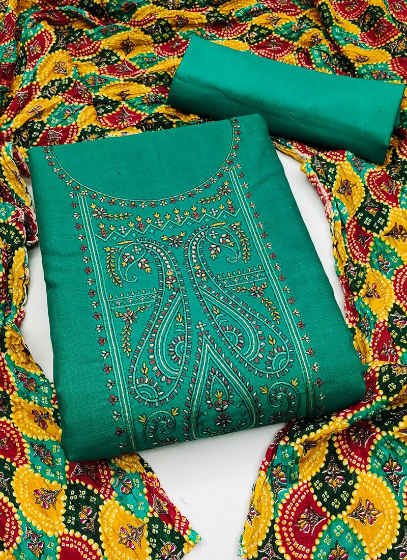 Bandhani dress cloth | Bandhani dress, Bandhani dress materials, Satin suits