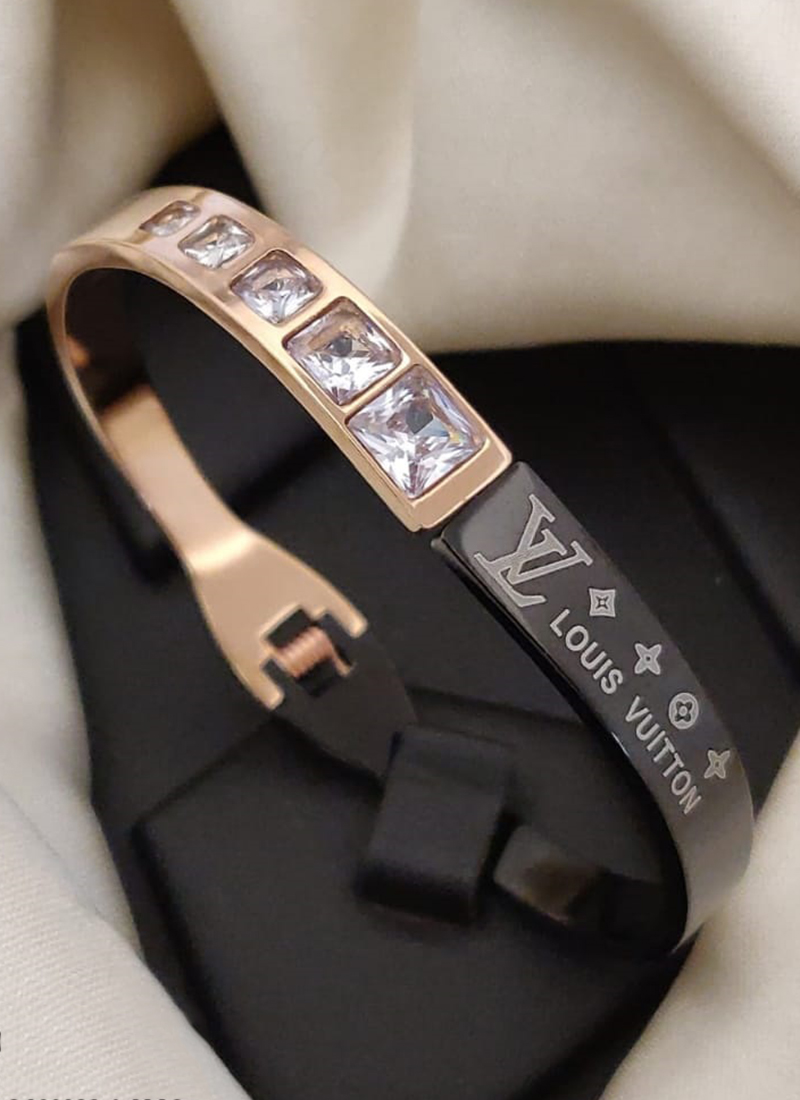 Buy Estele Gold Plated Trendy Rectangle Link Designer Bracelet for Women  online