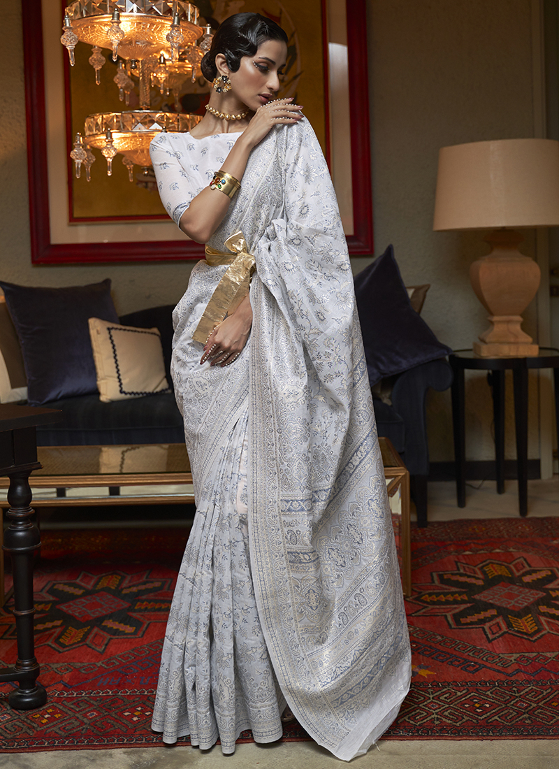 White party hot sale wear saree