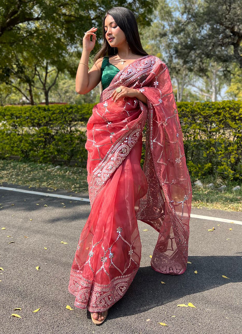 Shree Trends Avantika Organza Silk with hand work Party Wear Saree  collection at wholesale rate | Organza saree, Party wear sarees, Saree  collection