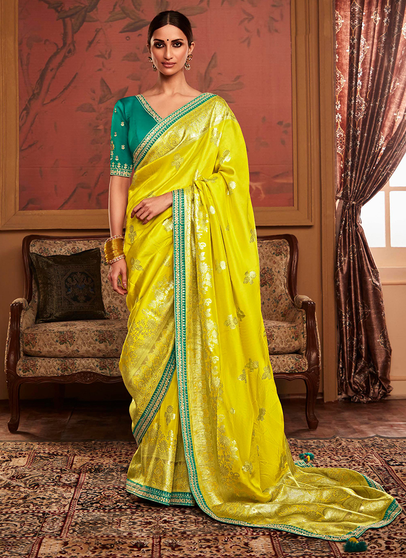 Pure Dola Silk With Heavy Zari Border saree, Wedding at Rs 1499/piece in  Surat