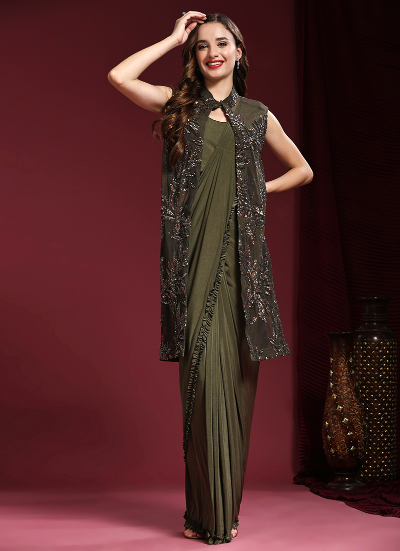 Pre-Stitched Saree D-153 | Party wear sarees, Party wear, Saree