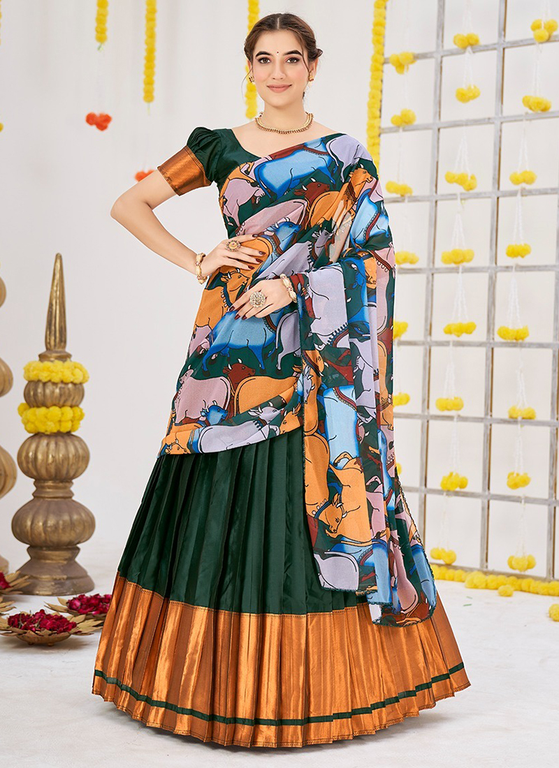 For a wedding, Sayani styled herself in a beautiful peacock green banarasi  lehenga - BridalTweet Wedding Forum & Vendor Directory
