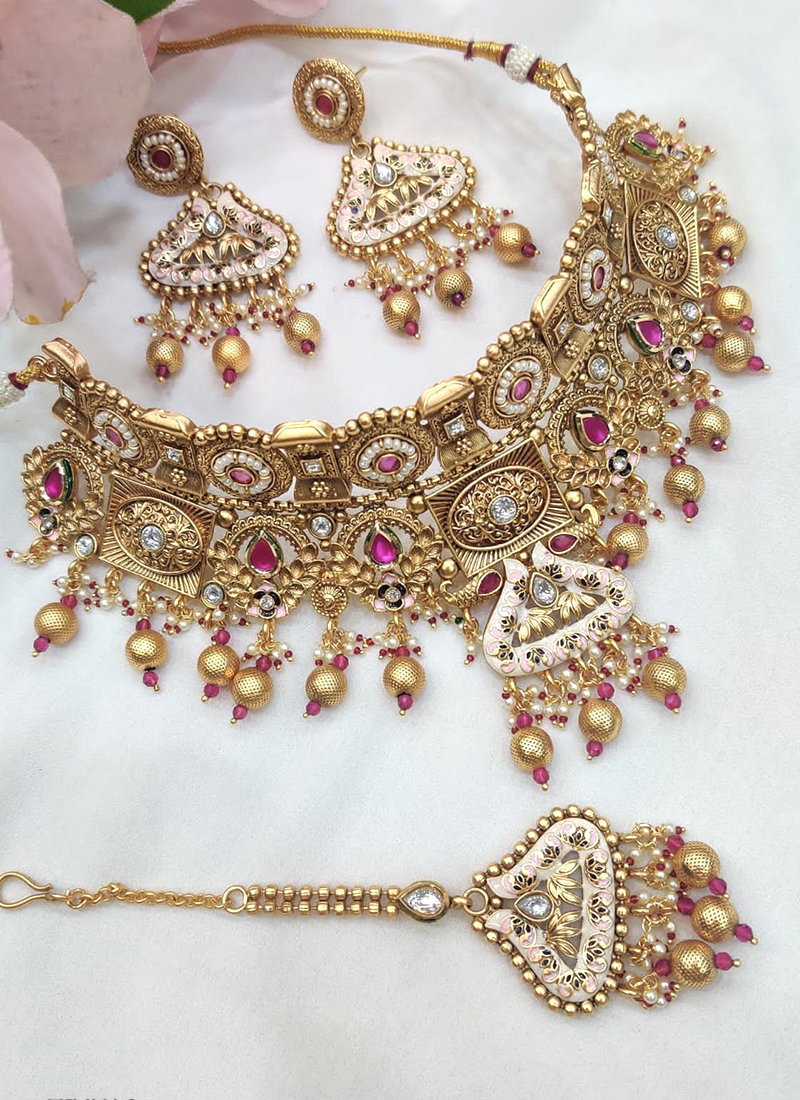 Rajwadi necklace set online best sale