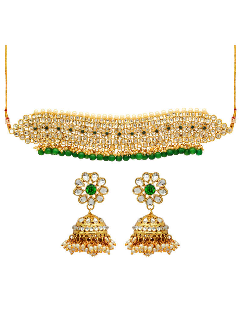 Buy Green Indian Wedding Jewellery Set Online From Wholesale Salwar.