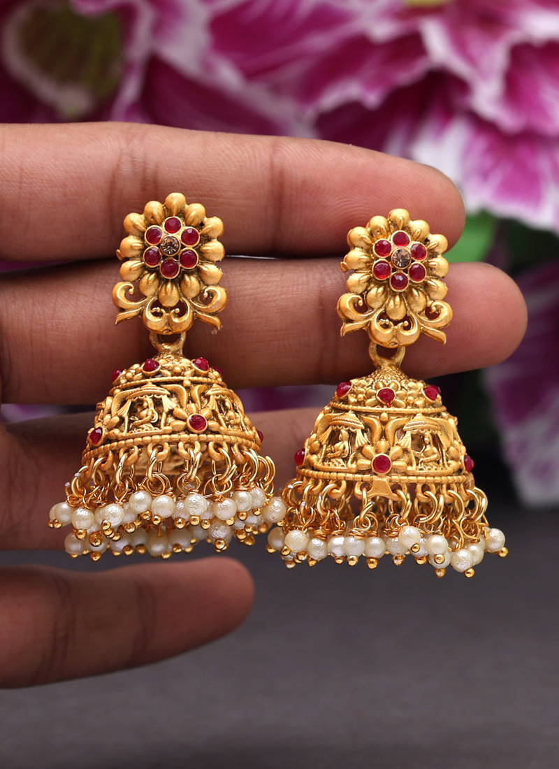 Rani Ilana Meenakari Kundan Jhumka Earrings | Jhumka earrings, Kundan  jhumka earrings, Earrings