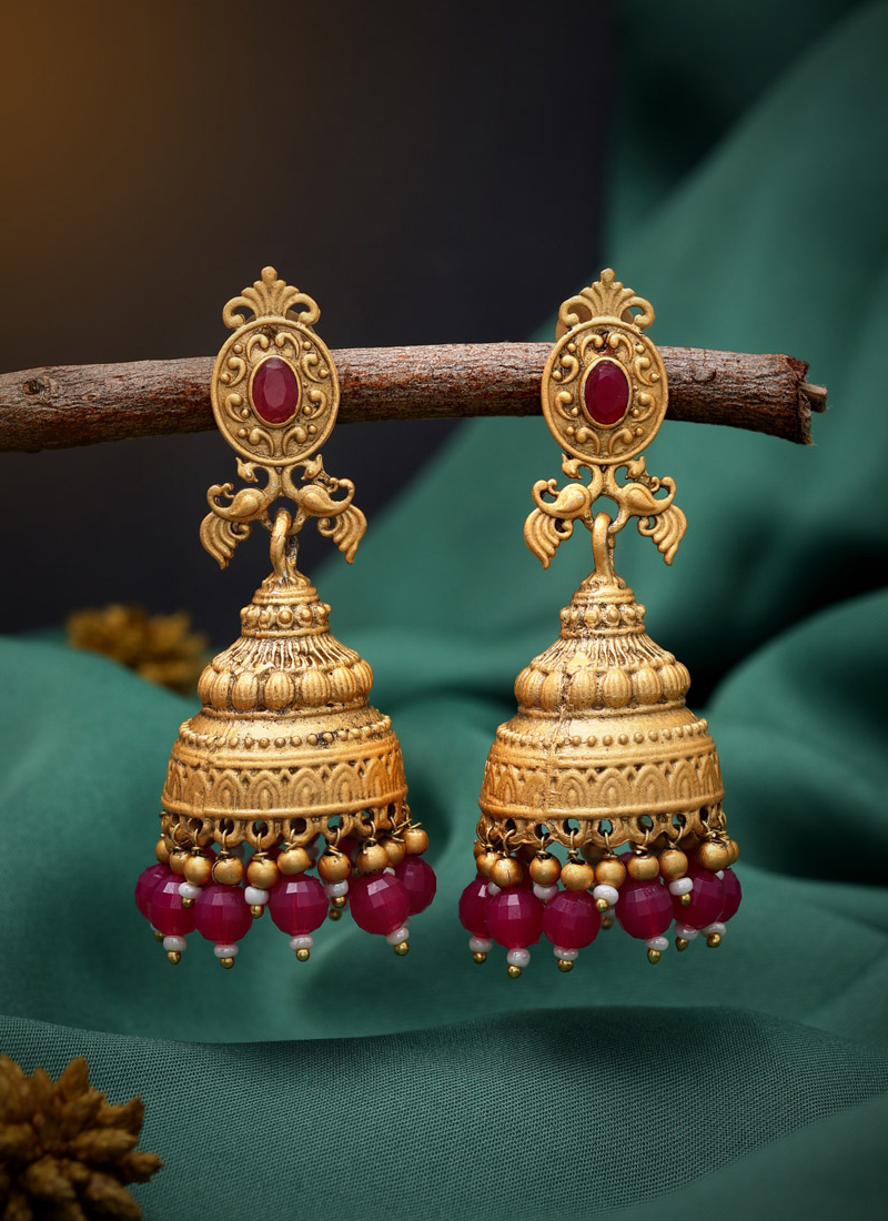 Lakshmi ji Matte Silver rhodium Pendant and jhumka earrings set – Simpliful  Jewelry