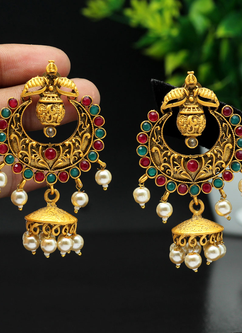 Buy Maroon Earrings for Women by Oomph Online | Ajio.com