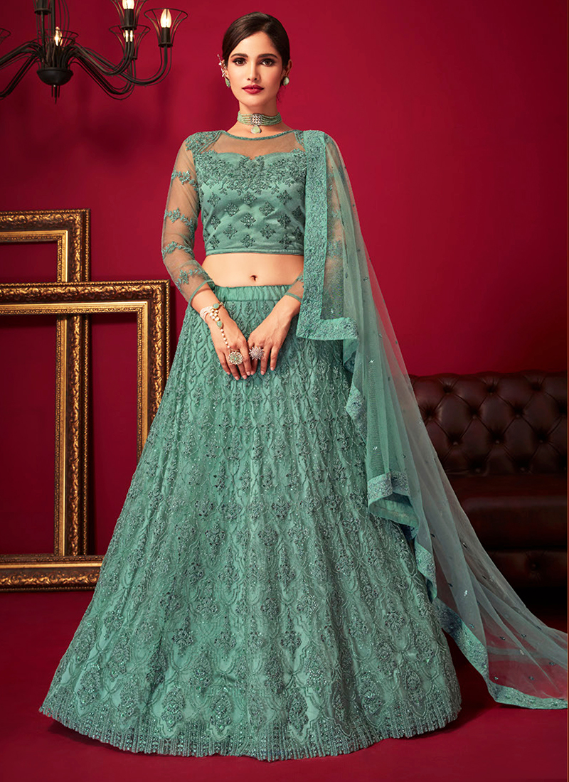 Saniya Net And Silk Wholesale Lehenga Choli 5 Pieces Catalog Catalog