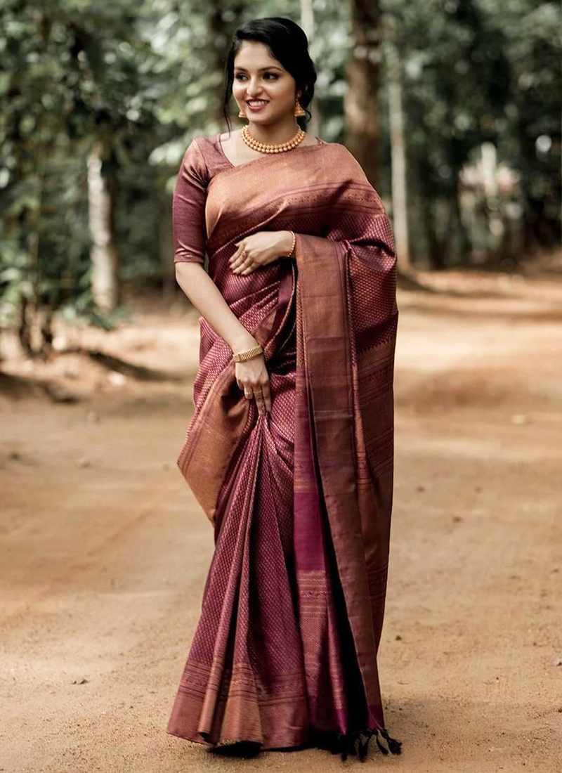 Purple Paithani Silk Wedding Saree