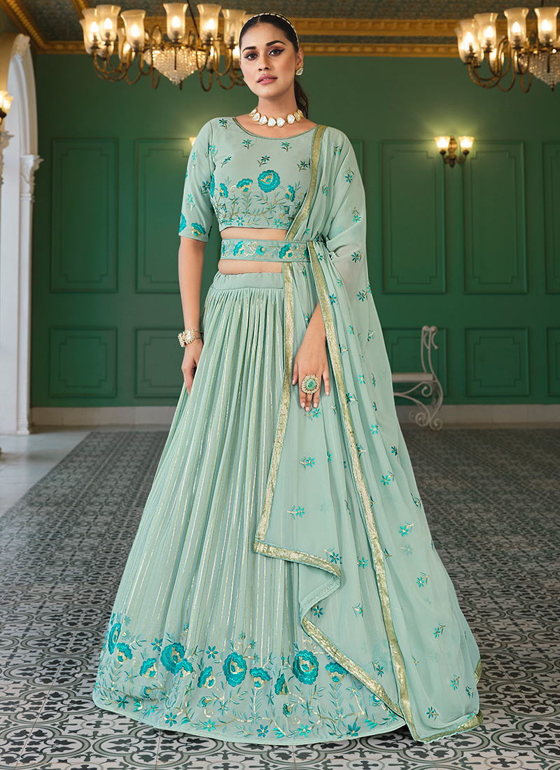 Green Embroidered Lehenga | Wedding Lehenga | Saira's Boutique | Saira's  Boutique