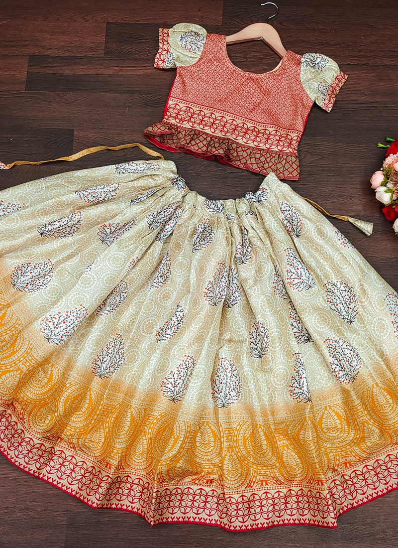 Pattu lehengas outlet for babies